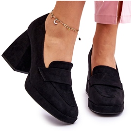 Vinceza Zapatos De Salón De Ante Con Tacón Grueso Y Plataforma Black Adriel negro 7