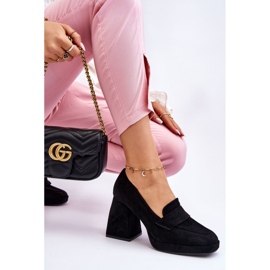 Vinceza Zapatos De Salón De Ante Con Tacón Grueso Y Plataforma Black Adriel negro 5