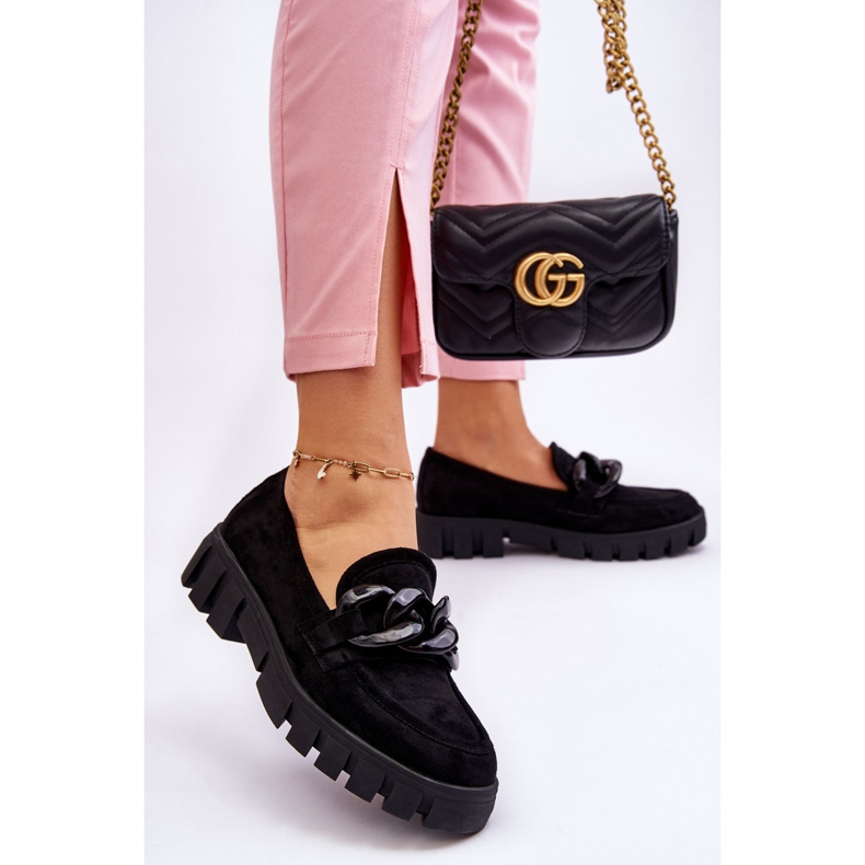 Vinceza Mocasines Mujer Ante Plataforma Negro Bennett 2