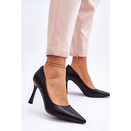 Vinceza Tacones Altos Clasicos De Cuero Kelsey Negro 4