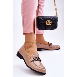 Vinceza Mocasín Tacón Plano Marra Charol Beige 3