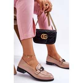 Vinceza Mocasín Tacón Plano Marra Charol Beige 5
