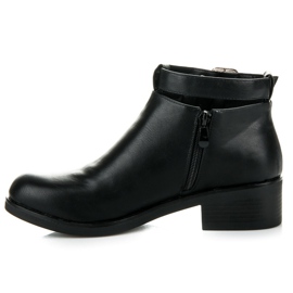 Seastar Botas de tacón plano negro 2