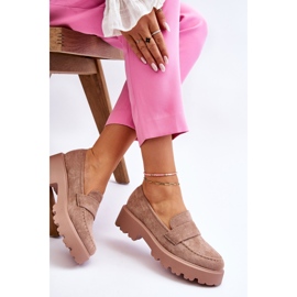 Vinceza Mocasín Clásico Ante Mocasín Beige Corrin 5