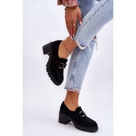 Vinceza Tacones Gruesos De Ante Negro Finley 3
