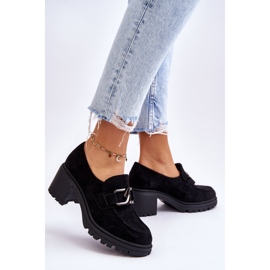 Vinceza Tacones Gruesos De Ante Negro Finley 2