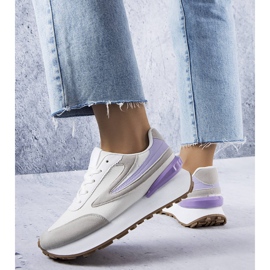 Zapatillas blancas con una suela más gruesa de Moore blanco 1 Zapatillas blancas con una suela más gruesa de Moore blanco 1