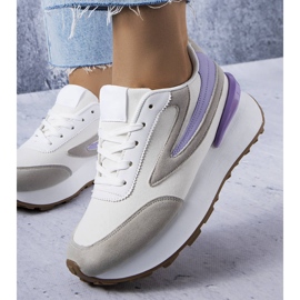 Zapatillas blancas con una suela más gruesa de Moore blanco 2