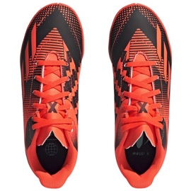 Adidas X Speedportal Messi.4 In Jr GZ5138 zapatos de fútbol naranja naranjas y tintos 2