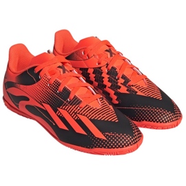 Adidas X Speedportal Messi.4 In Jr GZ5138 zapatos de fútbol naranja naranjas y tintos 3