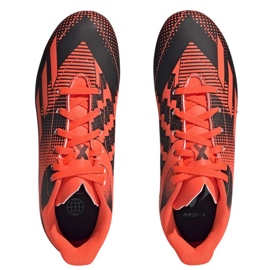 Adidas X Speedportal Messi.4 Fg Jr GZ5139 zapatos de fútbol naranja naranjas y tintos 2
