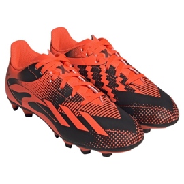 Adidas X Speedportal Messi.4 Fg Jr GZ5139 zapatos de fútbol naranja naranjas y tintos 3