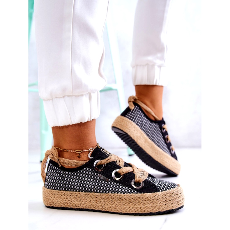 Sneakers Mujer Trenzadas Big Star JJ274393 Negro beige 4