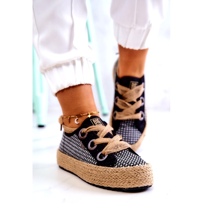 Sneakers Mujer Trenzadas Big Star JJ274393 Negro beige 2