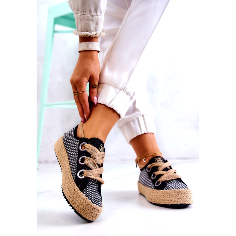 Sneakers Mujer Trenzadas Big Star JJ274393 Negro beige 1