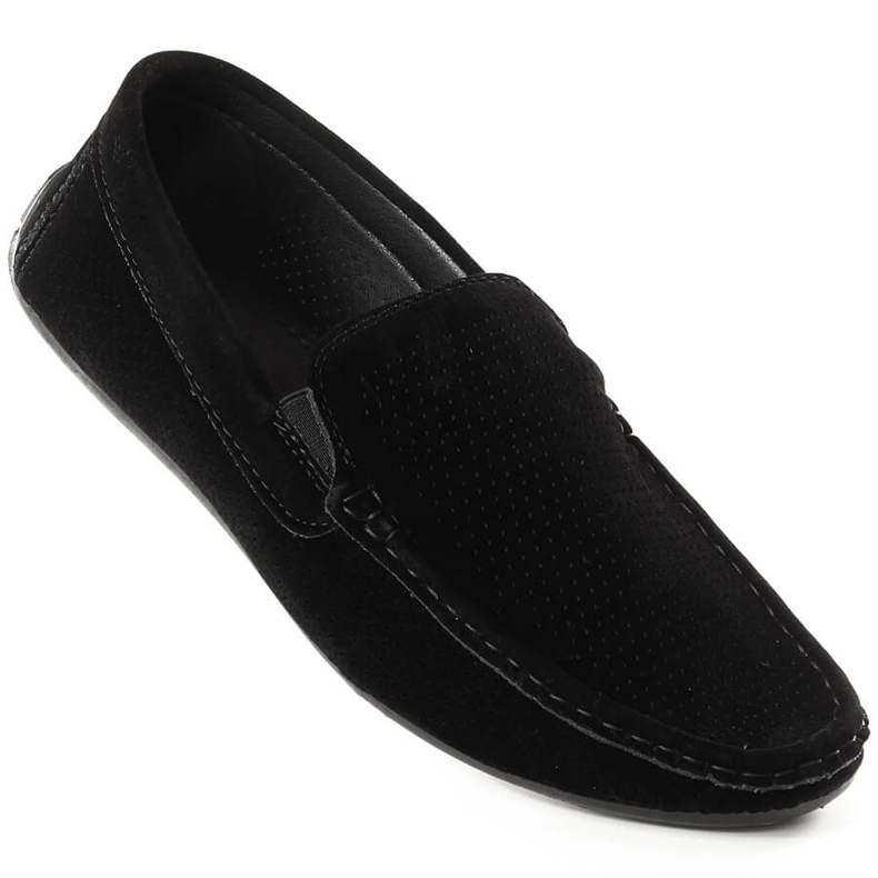 News Mocasín slip-on hombre Novedad 4873 ante negro calado 1