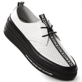 Zapatos mujer en piel con plataforma blanco Filippo DP3624/23 1 Zapatos mujer en piel con plataforma blanco Filippo DP3624/23 1