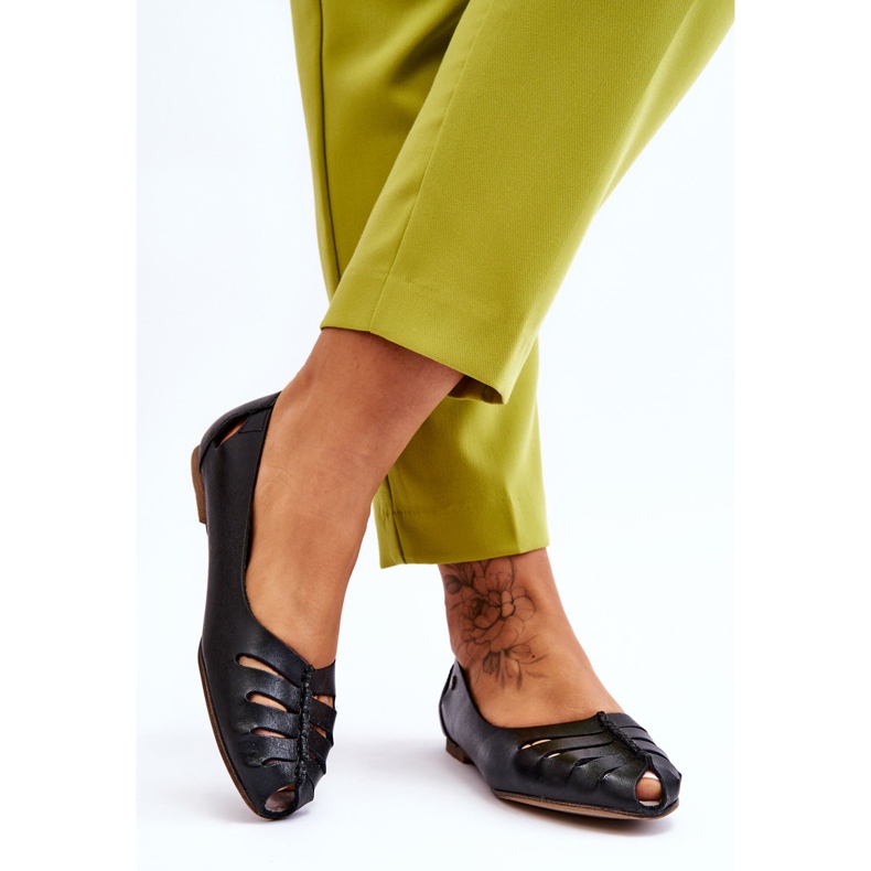 Lemar Bailarinas Cómodas De Piel Mujer Negro Luka 2