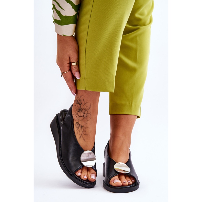 Vinceza Sandalias Mujer Piel Cuña Black Justice negro 1