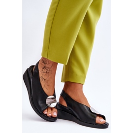 Vinceza Sandalias Mujer Piel Cuña Black Justice negro 4