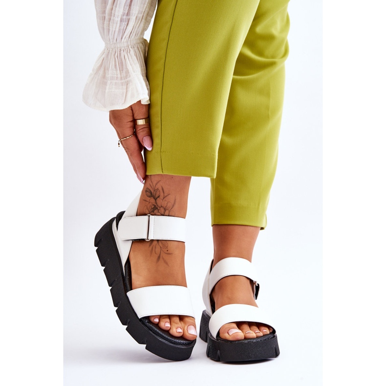 Vinceza Sandalias Mujer Piel Plataforma Blanco Katte 2