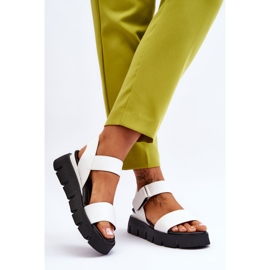 Vinceza Sandalias Mujer Piel Plataforma Blanco Katte 3