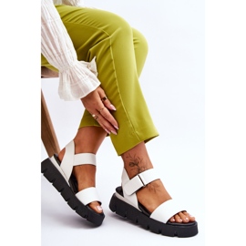 Vinceza Sandalias Mujer Piel Plataforma Blanco Katte 8