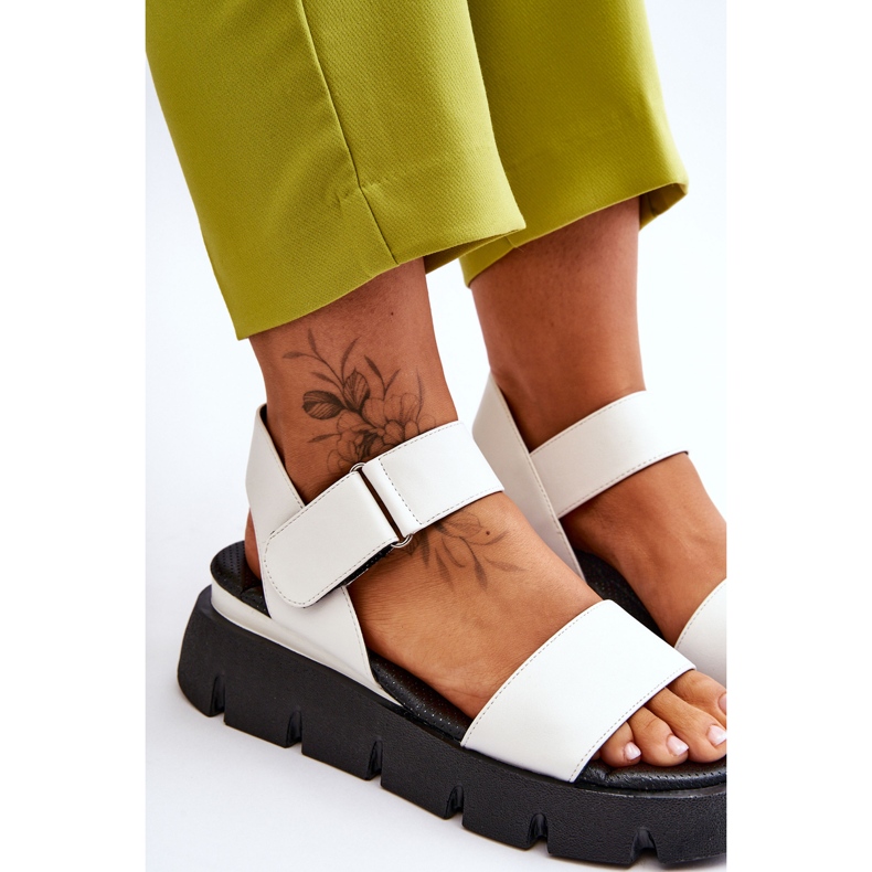 Vinceza Sandalias Mujer Piel Plataforma Blanco Katte 1