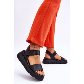 Vinceza Sandalias Mujer Piel Plataforma Negras Katte negro 3
