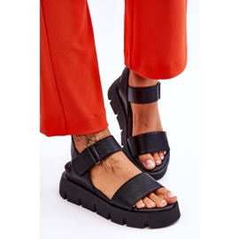 Vinceza Sandalias Mujer Piel Plataforma Negras Katte negro 4