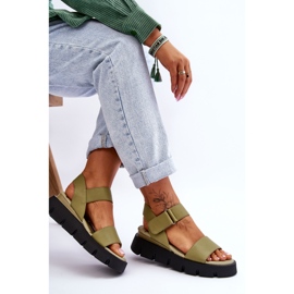 Vinceza Sandalias Mujer Piel Plataforma Verde Katte 6
