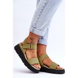 Vinceza Sandalias Mujer Piel Plataforma Verde Katte 4