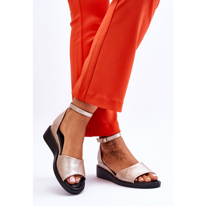 Vinceza Sandalias Clásicas Mujer Piel Cuña Oro Truett dorado 2