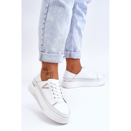 Vinceza Deportivas Mujer Piel Plataforma Blanco Saul 3