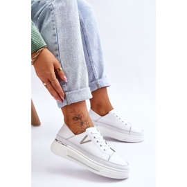 Vinceza Deportivas Mujer Piel Plataforma Blanco Saul 5