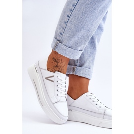 Vinceza Deportivas Mujer Piel Plataforma Blanco Saul 4