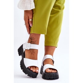 Vinceza Sandalias Mujer Piel Planas Blanco Dean 1