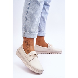Vinceza Zapatos sin cordones Archie de cuero beige 3