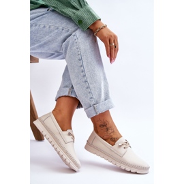 Vinceza Zapatos sin cordones Archie de cuero beige 5