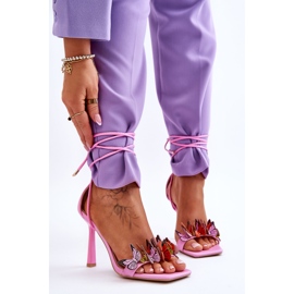 FS1 Sandalias Atadas En Un Alfiler Con Mariposas Rosa Delmar rosado 1 FS1 Sandalias Atadas En Un Alfiler Con Mariposas Rosa Delmar rosado 1
