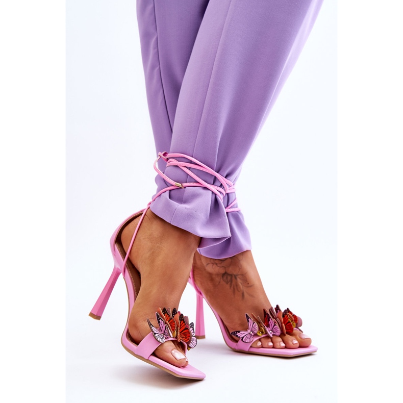 FS1 Sandalias Atadas En Un Alfiler Con Mariposas Rosa Delmar rosado 2 FS1 Sandalias Atadas En Un Alfiler Con Mariposas Rosa Delmar rosado 2