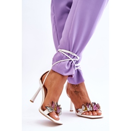 FS1 Sandalias Atadas En Tacón Alto Con Mariposas Delmar Blancas blanco 2 FS1 Sandalias Atadas En Tacón Alto Con Mariposas Delmar Blancas blanco 2