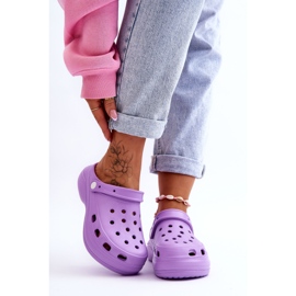 FS1 Pantuflas De Espuma De Mujer Crocs Morado Coline púrpura 1
