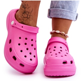 Pantuflas De Espuma De Mujer Crocs Rosa Oscuro Coline rosado 7