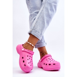 Pantuflas De Espuma De Mujer Crocs Rosa Oscuro Coline rosado 2