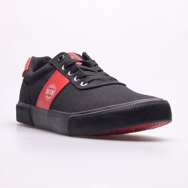 Zapatillas de hombre Big Star JJ174255 negro rojo 1