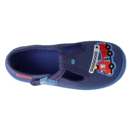 Pantuflas infantiles befado con cierre 540P001, azul marino 3