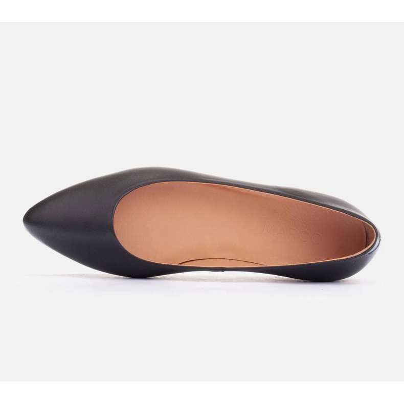 Marco Shoes bailarinas de piel suave negro 1