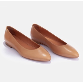 Marco Shoes bailarinas de piel suave marrón 4