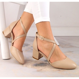 Sandalias de tacón de mujer Sergio Leone SK824 café beige 1 Sandalias de tacón de mujer Sergio Leone SK824 café beige 1